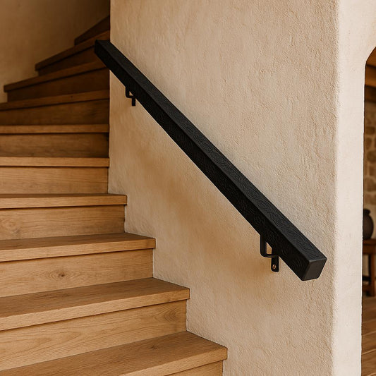 2 Handmade Wooden Handrail – Natural Finish | Custom Size | Wall Mounted Stair Railing | LIve edge |Rustic Modern Decor | EU Made (Copy)